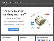 Tablet Screenshot of moneywithsteve.com